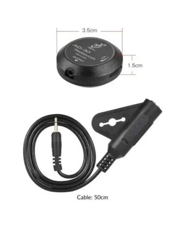 Pastilla Piezo Instrumento Acústico Adeline AD-30 Jack Hembra