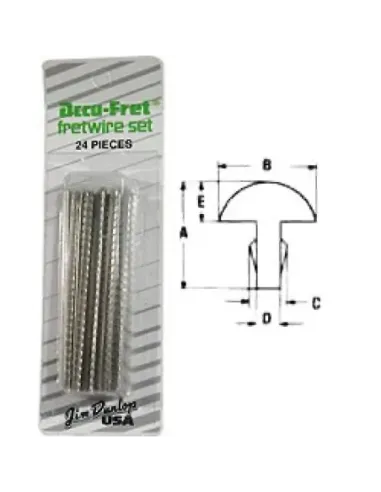 Caja 24 Trastes Dunlop 6100 Tipo Bajo