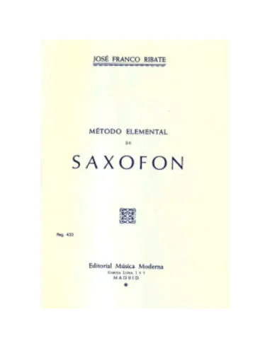 Método Saxofón Franco Ribate