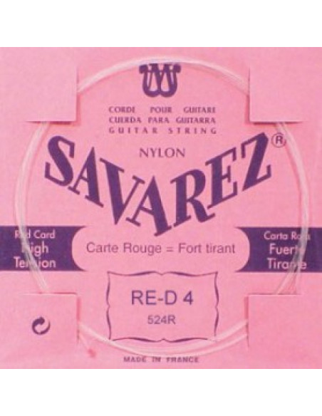 Cuerda Savarez Clásica 4a Carta Roja 524-R