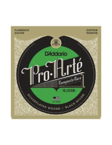 Juego Cuerdas Guitarra Flamenco D'Addario EJ-25B Black Nylon