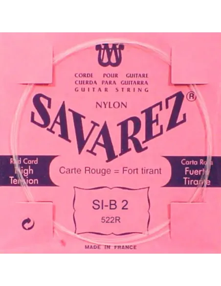 Cuerda Savarez Clásica 2a Carta Roja 522-R