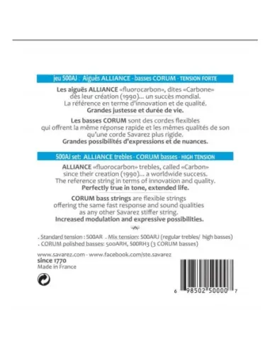 Juego Savarez Clásica Alliance Corum 500-AJ