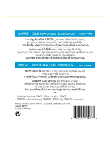 Juego Savarez Clásica New Cristal Corum 500-CJ