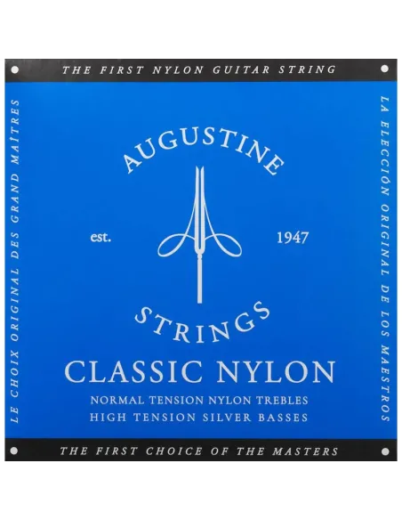 Juego Cuerdas Guitarra Clásica Augustine Azul