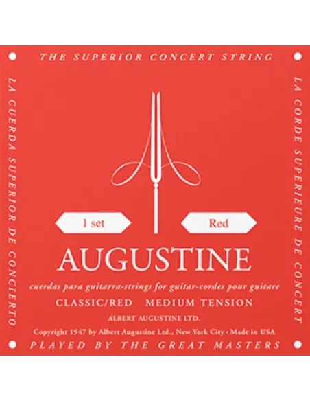 Cuerda 3ª Guitarra Clásica Augustine Roja