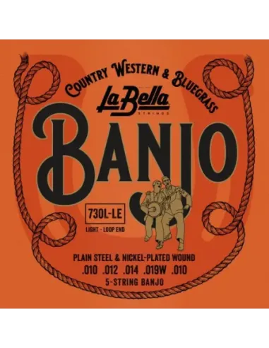 Juego Banjo 5 Cuerdas La Bella 730-L