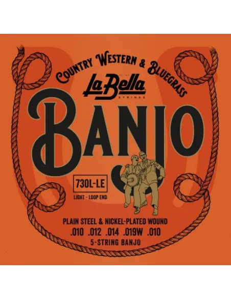 Juego Banjo 5 Cuerdas La Bella 730-L