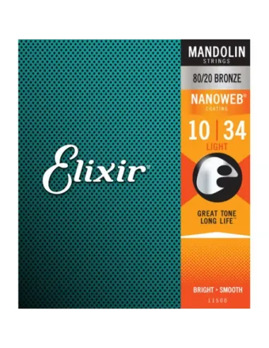 Juego Cuerdas Mandolina Elixir Nanoweb 11500 (10-34)