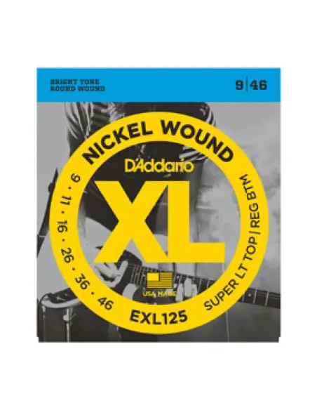 Juego Cuerdas Guitarra Eléctrica D'Addario EXL-125 009-046