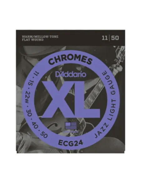 Juego Cuerdas Entorchado Plano Guitarra Eléctrica D'Addario ECG-24 11