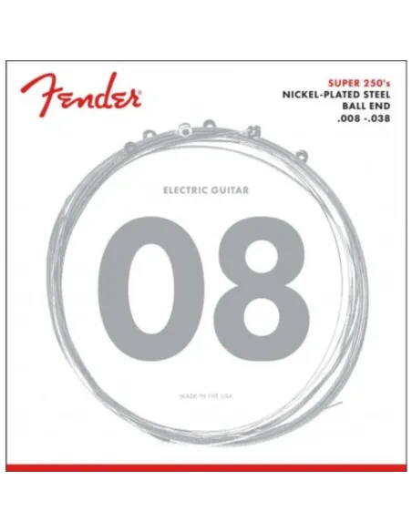 Juego Cuerdas Guitarra Eléctrica Fender 250-XS 008-038