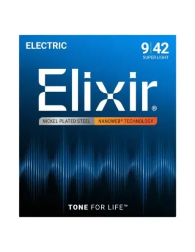 Juego Cuerdas Guitarra Eléctrica Elixir Nanoweb 12002 (009-042)