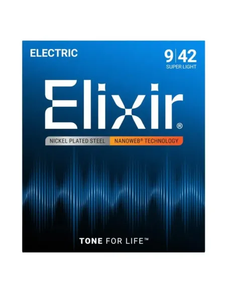 Juego Cuerdas Guitarra Eléctrica Elixir Nanoweb 12002 (009-042)