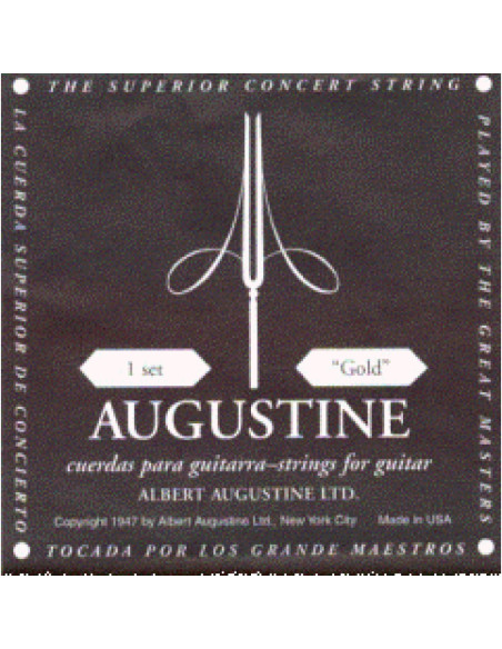 Juego Cuerdas Guitarra Clásica Augustine Negra