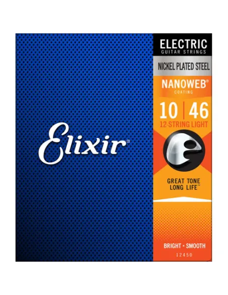 Juego 12 Cuerdas Guitarra Eléctrica Elixir 12450 (10-46)