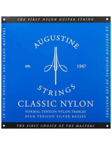 Juego Cuerdas Guitarra Clásica Augustine Azul