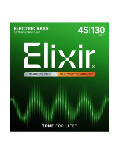 Juego 5 Cuerdas Bajo Elixir 14202 (45-130)