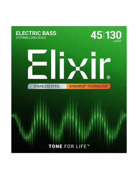 Juego 5 Cuerdas Bajo Elixir 14202 (45-130)