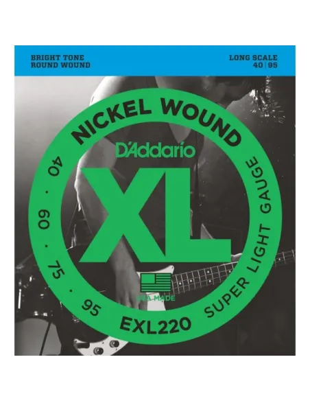 Juego Cuerdas Bajo D'Addario EXL-220 040-095