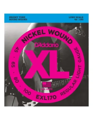 Juego Cuerdas Bajo D'Addario EXL-170 045-100
