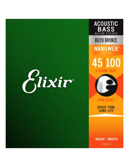 Juego Cuerdas Bajo Acústico Elixir 14502 (45-100)