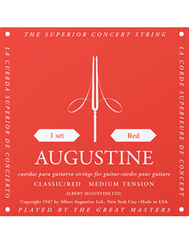 Cuerda 2ª Guitarra Clásica Augustine Roja