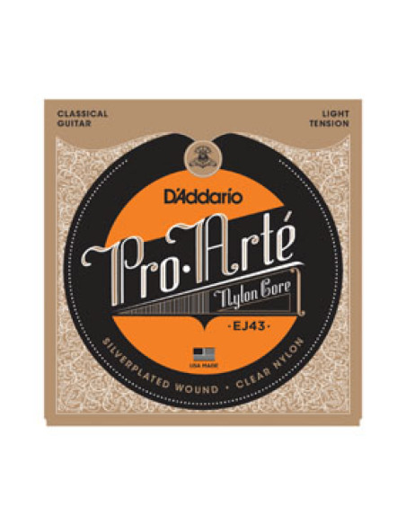 Juego Cuerdas Guitarra Clásica D'Addario EJ-43 Tensión Suave