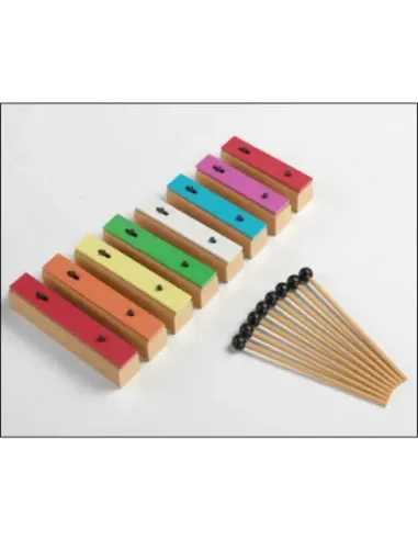 Metalofon Honsuy 8 Barras Individuales Colores 49870