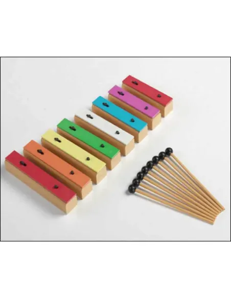 Metalofon Honsuy 8 Barras Individuales Colores 49870