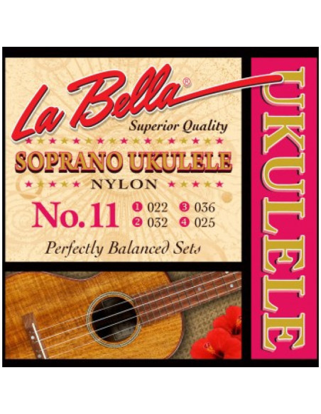 Juego Cuerdas Ukelele Soprano La Bella 11