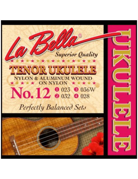 Juego Cuerdas Ukelele Tenor La Bella 12