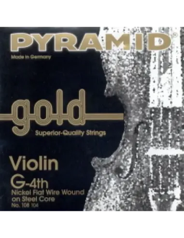 Cuerda 4ª Pyramid Gold Violín 4/4 108104