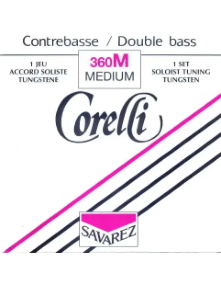 Juego Contrabajo Corelli 360-M Tungsteno