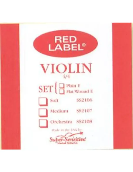 Cuerda 2ª Violín Super-Sensitive Red Label 212 4/4
