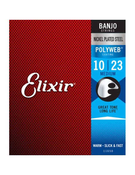 Juego Banjo Elixir Polyweb 11650 (10-23)