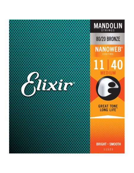 Juego Cuerdas Mandolina Elixir Nanoweb 11525 (11-40)