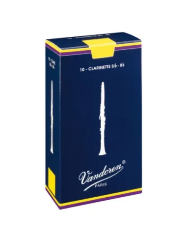 Caja 10 Cañas Clarinete Vandoren Tradicional 1 caja azul