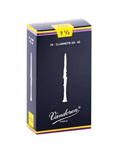 Caja 10 Cañas Clarinete Vandoren Tradicional 1½ caja azul