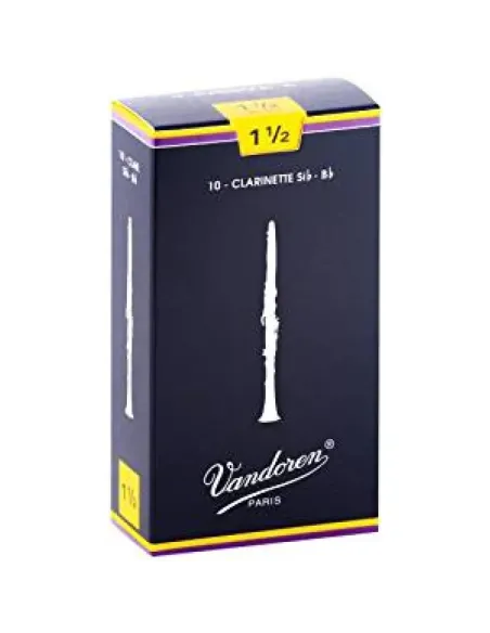 Caja 10 Cañas Clarinete Vandoren Tradicional 1½ caja azul