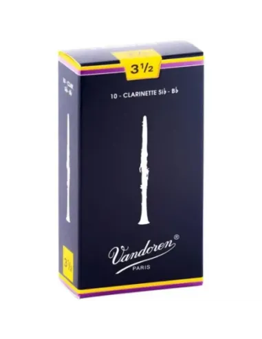 Caja 10 Cañas Clarinete Vandoren Tradicional 3½ caja azul