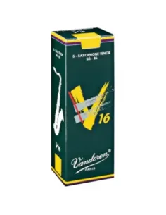 Caja 5 Cañas Saxo Tenor Vandoren V-16 2 caja verde oscuro 2