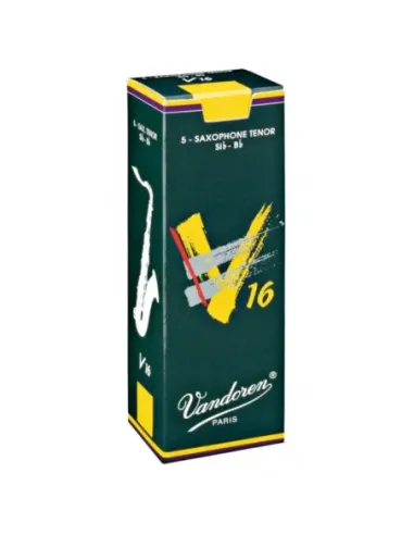 Caja 5 Cañas Saxo Tenor Vandoren V-16 2 caja verde oscuro