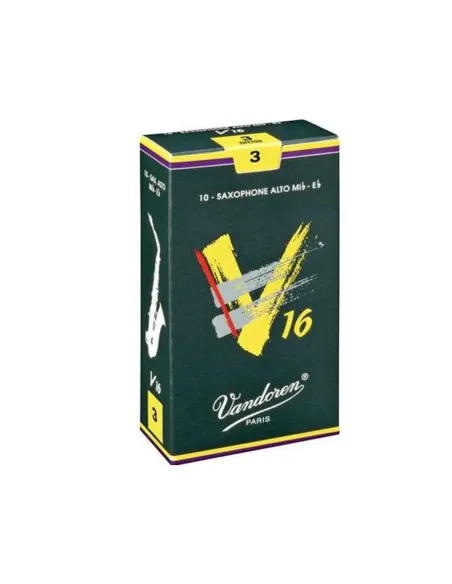 Caja 5 Cañas Saxo Tenor Vandoren V-16 3 caja verde oscuro