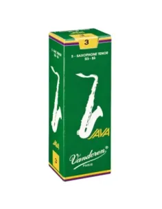 Caja 5 Cañas Saxo Tenor Vandoren Java 2½ caja verde 2