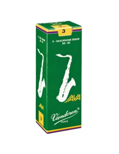 Caja 5 Cañas Saxo Tenor Vandoren Java 3½ caja verde