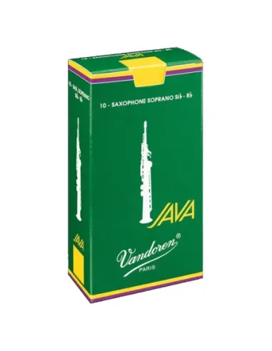Caja 10 Cañas Saxo Soprano Vandoren Java 3½ caja verde