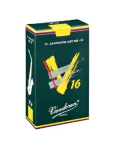 Caja 10 Cañas Saxo Alto Vandoren V-16 2½ caja verde oscuro 2