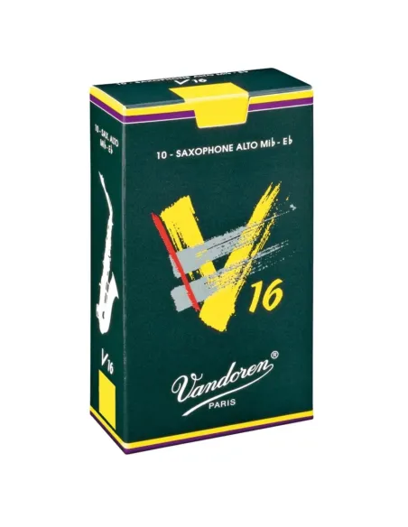 Caja 10 Cañas Saxo Alto Vandoren V-16 2½ caja verde oscuro