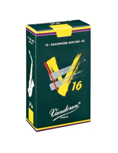 Caja 10 Cañas Saxo Alto Vandoren V-16 3½ caja verde oscuro